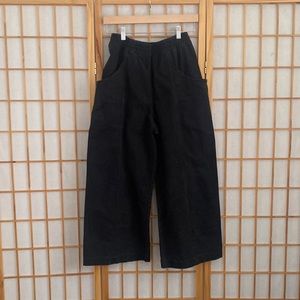 Elizabeth Suzann Clyde Culottes in Black Cotton Canvas